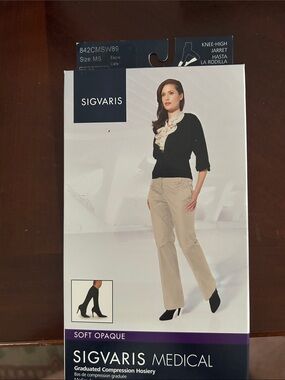 Sigvaris Women's Soft Opaque Expresso Compression Knee high hosiery
